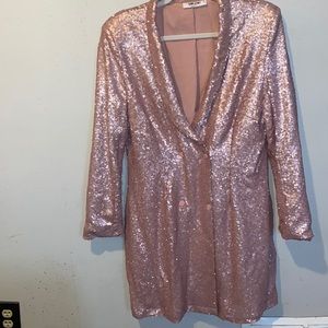 Rose Gold Blazer Dress